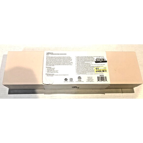 l’ange: Blush 25mm (1”) Le Pirouette Titanium Rotating Curling Iron New -SEE PIC - Picture 7 of 8